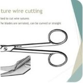 Suture wire cutting scissors